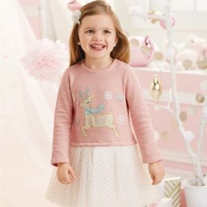 Pink Reindeer Tutu Dress